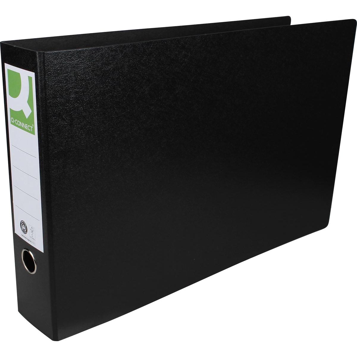 Q-CONNECT -   ordner, voor ft A3, uit karton, liggend, rug van 8 cm, zwart