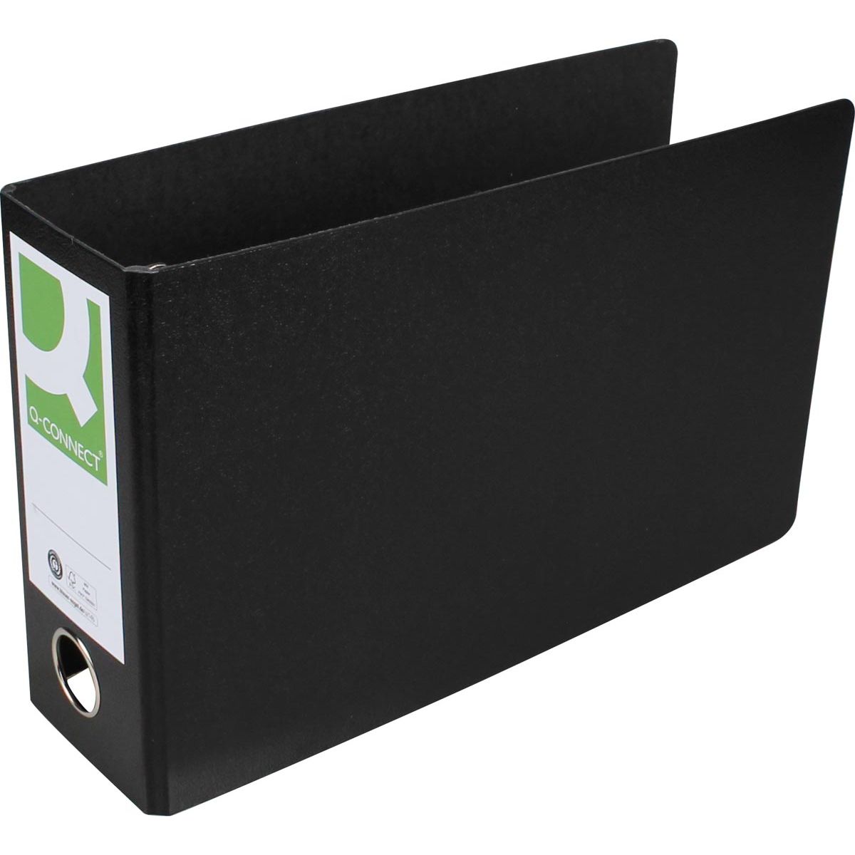 Q-CONNECT -   ordner, voor ft A5, uit karton, liggend, rug van 8 cm, zwart