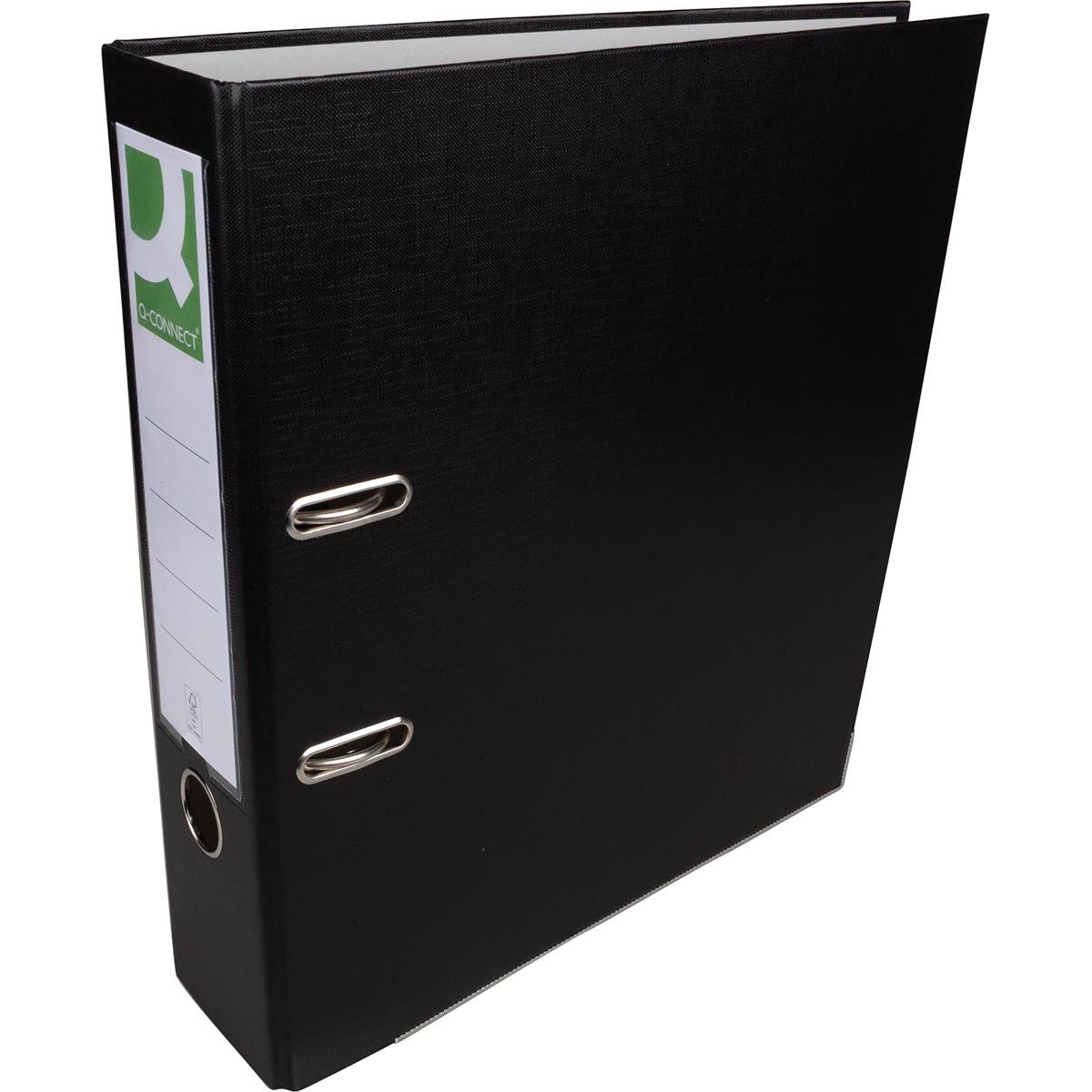 Q-CONNECT -   ordner, voor ft A4, uit PP en papier, met beschermrand, rug van 8 cm, zwart