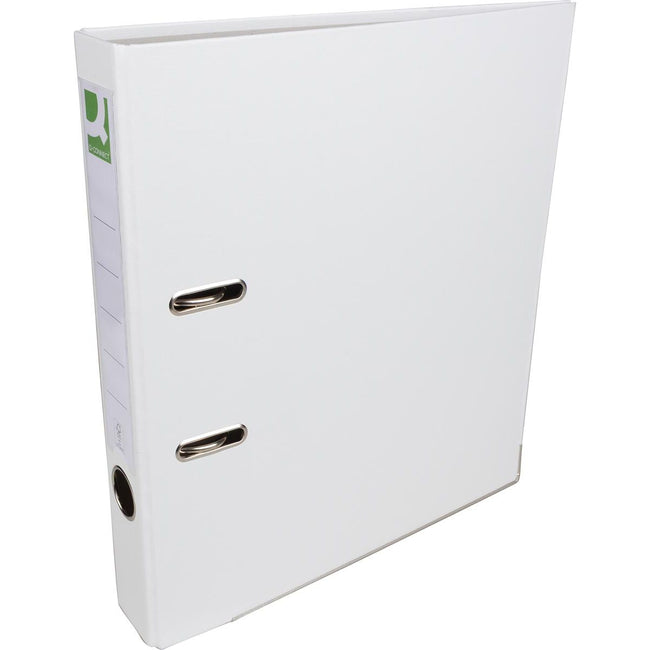 Q-CONNECT - classeur, pour pieds A4, en PP et papier, avec bord de protection, dos de 5 cm, blanc