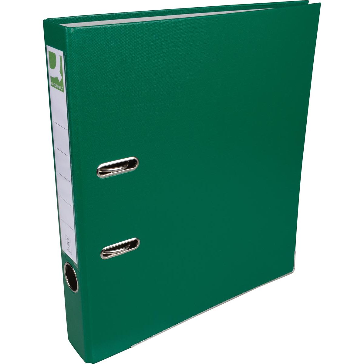 Q-CONNECT -   ordner, voor ft A4, uit PP en papier, met beschermrand, rug van 5 cm, groen