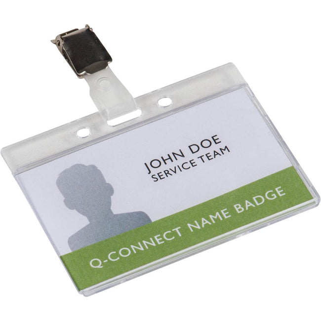 Q-CONNECT - Q-CONNECT badge met clip 85 x 54 mm