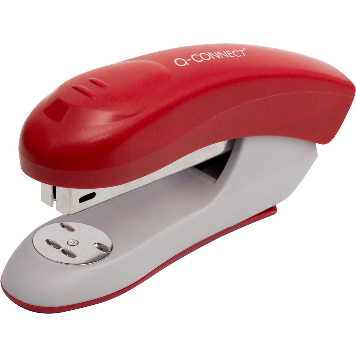 Q-CONNECT - Hefter, Kunststoff, Halbstreifen, 20 Blatt, rot