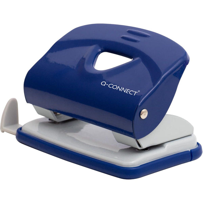 Q-CONNECT - Perforatrice Light Duty, métal, 20 lames, bleu