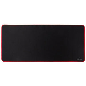 Q-CONNECT -   bureauonderlegger en muismat, ft 90 x 40 cm, zwart met rode rand