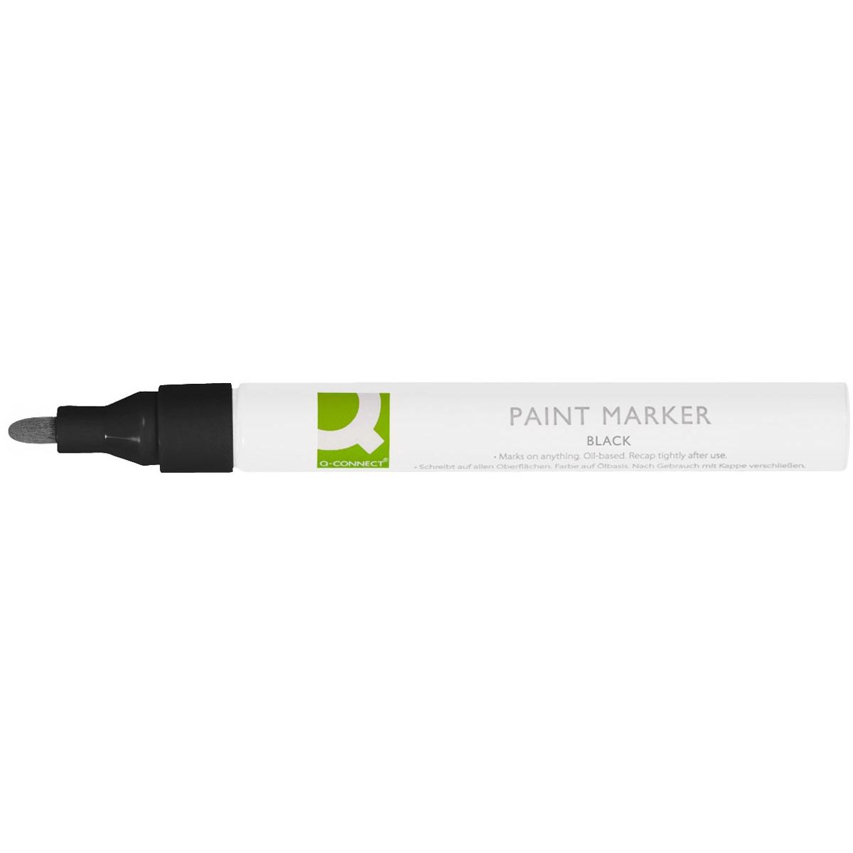 Q-CONNECT - marqueur peinture, à base d'huile, pointe ronde, noir