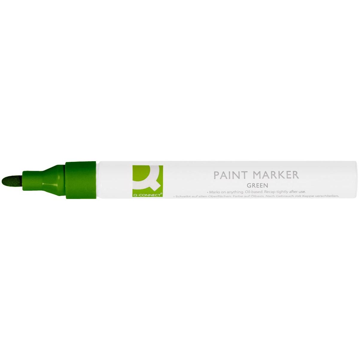 Q-CONNECT -   paint marker, op oliebasis, ronde punt, groen