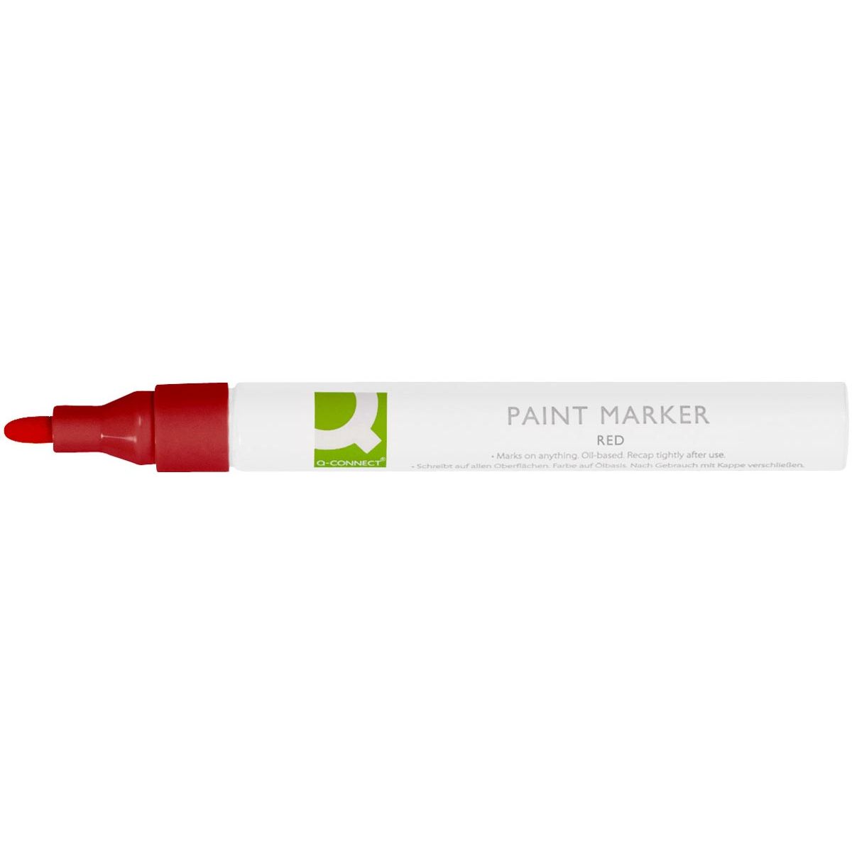 Q-CONNECT - marqueur peinture, à base d'huile, pointe ronde, rouge