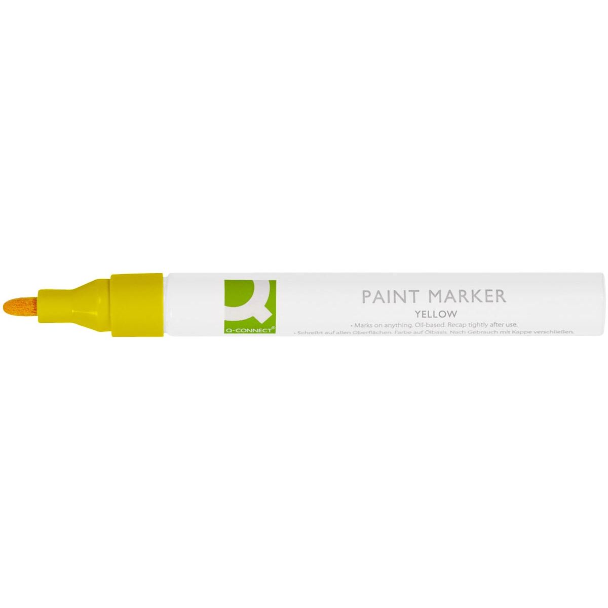 Q-CONNECT - marqueur peinture, à base d'huile, pointe ronde, jaune