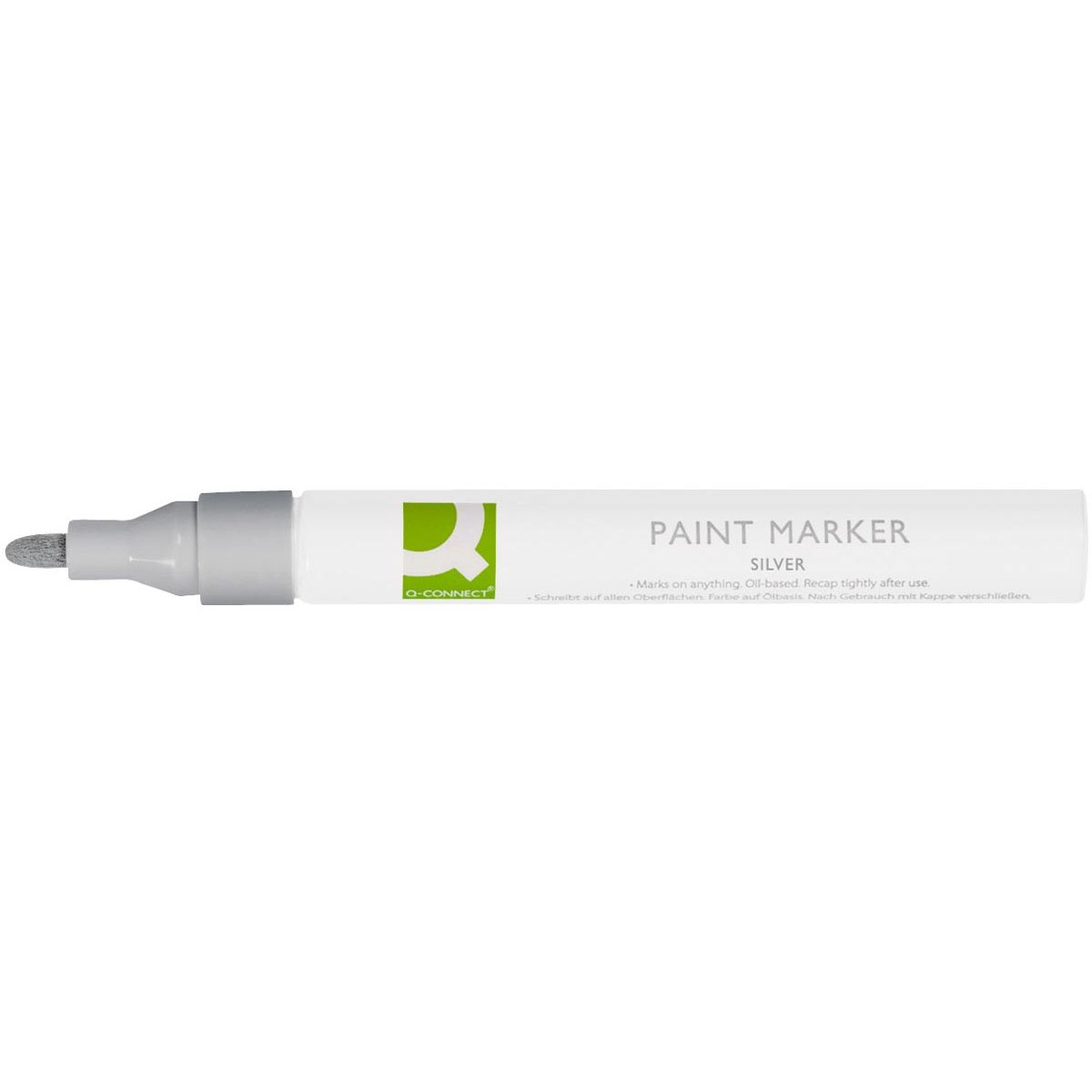 Q-CONNECT - marqueur peinture, à base d'huile, pointe ronde, argent