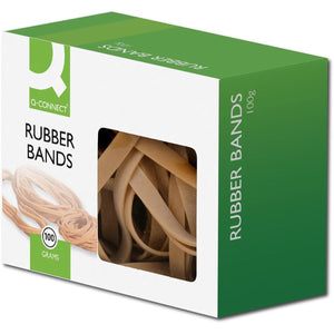 Q-CONNECT -   elastieken, breedte 10 mm, lengte 120 mm, doos van 100 g