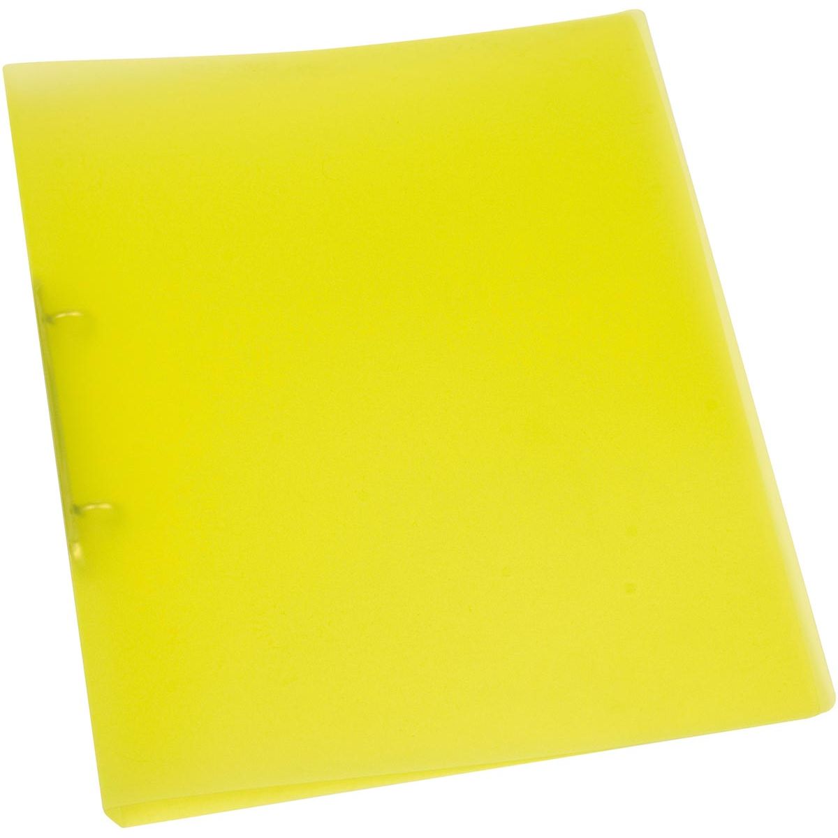 Q-CONNECT -   ringmap, PP, 2 ringen, 16 mm, transparant geel