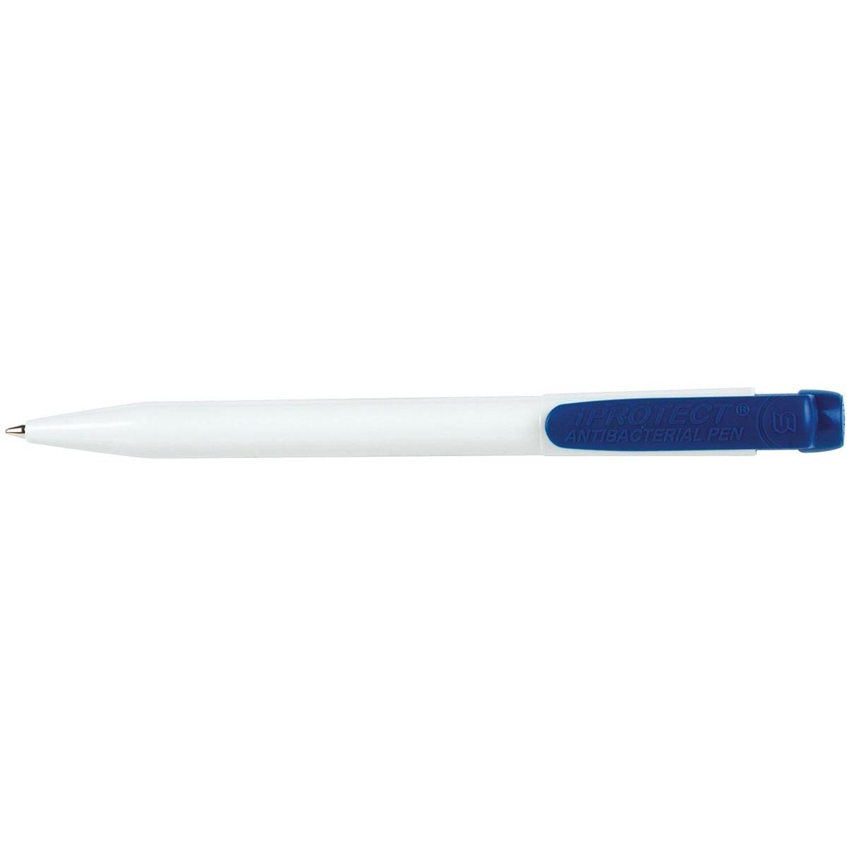 Q-CONNECT - Kugelschreiber Iprotect, antibakteriell, 0,7 mm, mittlere Spitze, blau