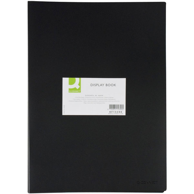 Q-CONNECT - album, A3, 20 sachets, noir