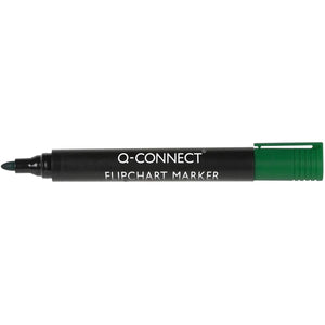 Q-CONNECT - Flipchart-Marker, 2-3 mm, runde Spitze, mit Clip, grün