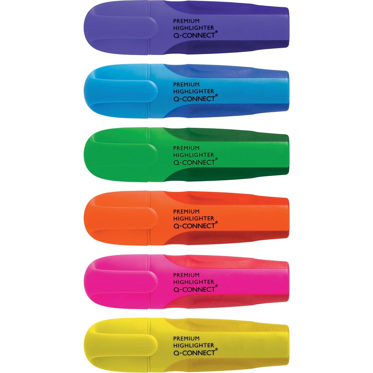 Q-CONNECT - Textmarker, verschiedene Farben, 6er-Pack