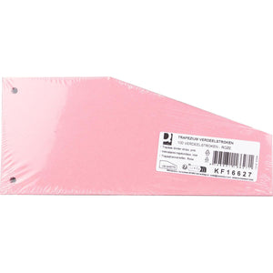 Q-CONNECT -   trapezium verdeelstroken, pak van 100 stuks, roze