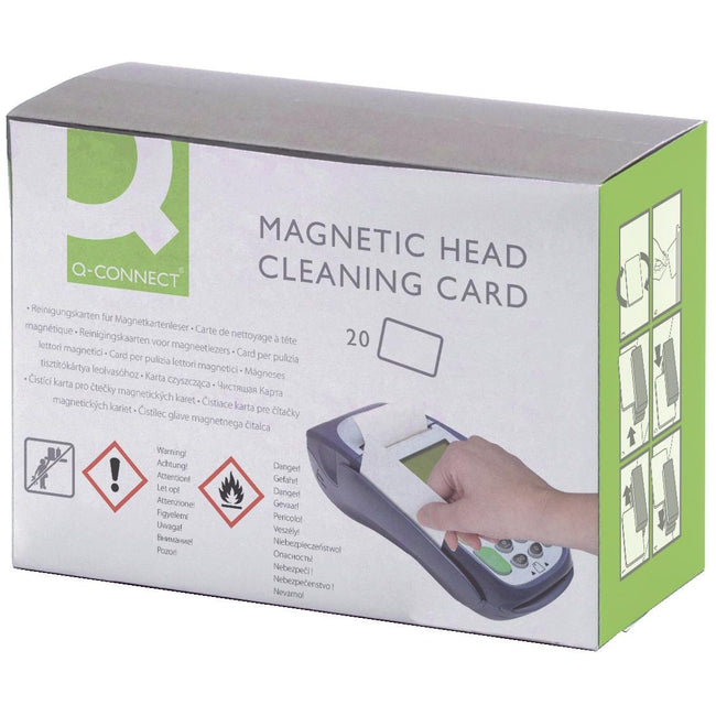 Q-CONNECT - Reinigungskarte, für Kartenleser, Packung à 20 Stück