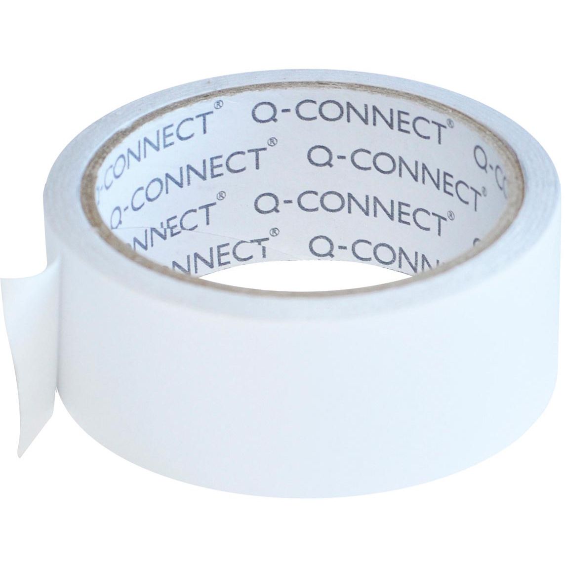 Q-CONNECT - vinyle e, double face, 38 mm x 10 m, 90 microns, transparent