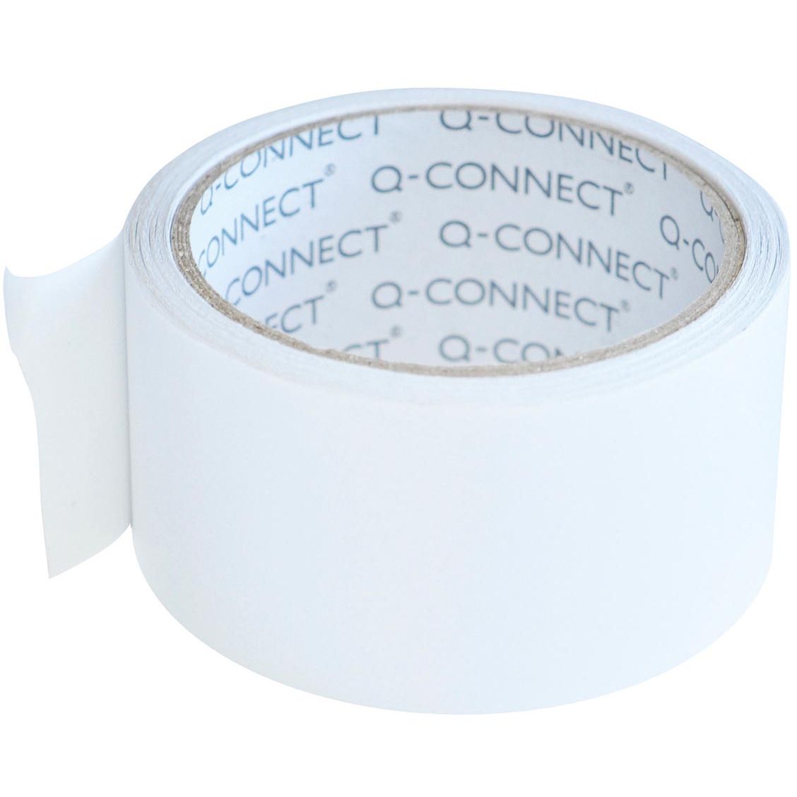 Q-CONNECT - vinyle e, double face, 50 mm x 10 m, 90 microns, transparent