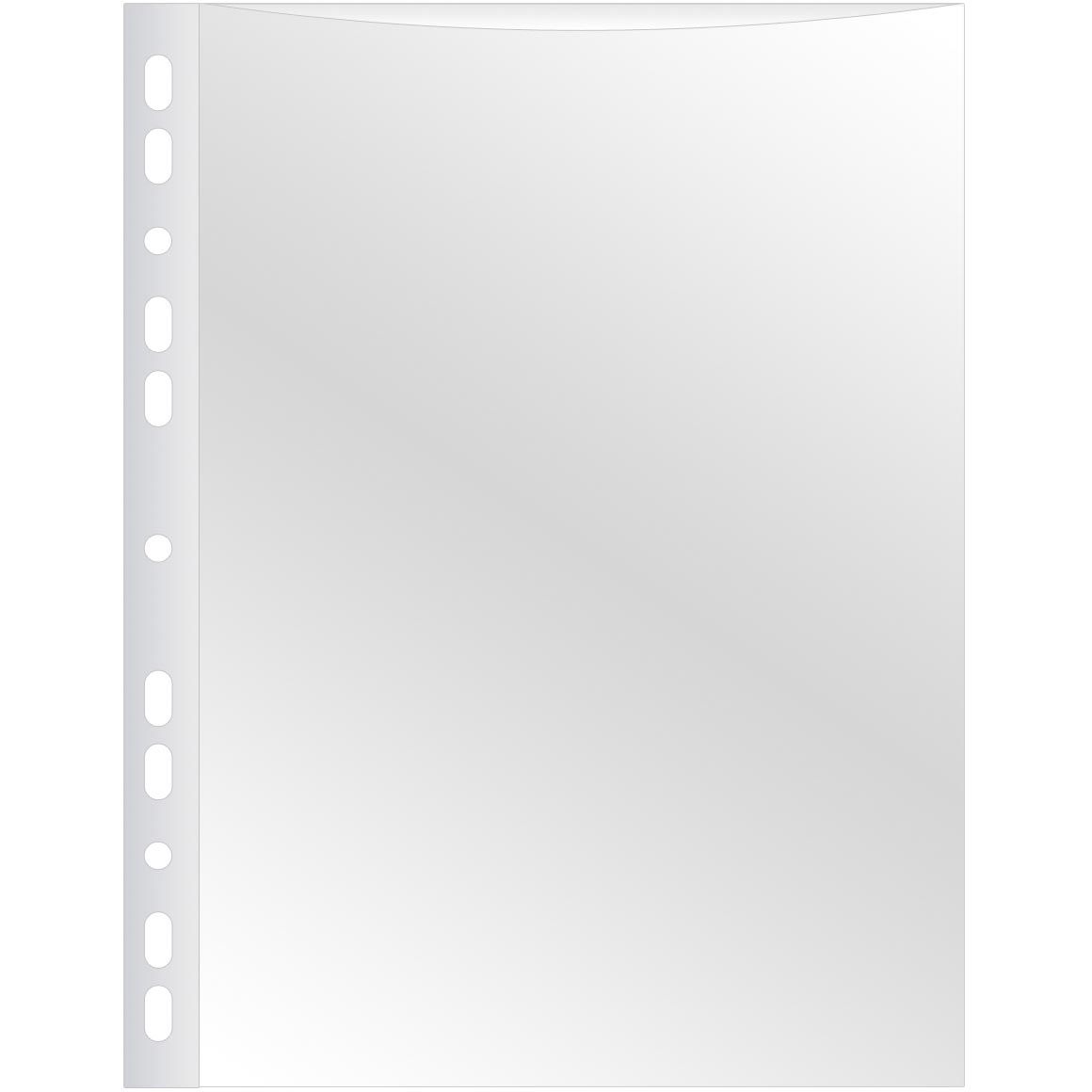 Q-CONNECT - sachet de présentation perforé A4 perforation 11 trous transparent 80 microns paquet de 50 pièces