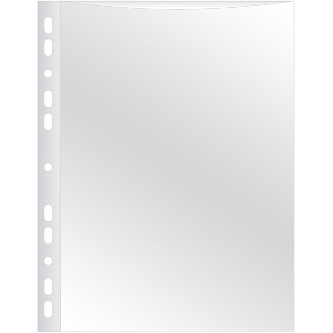 Q-CONNECT - sachet de présentation perforé A4 perforation 11 trous transparent 80 microns paquet de 50 pièces