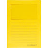 Q-CONNECT - Dossier en L avec fenêtre, 120 g/m², A4, paquet de 100, jaune
