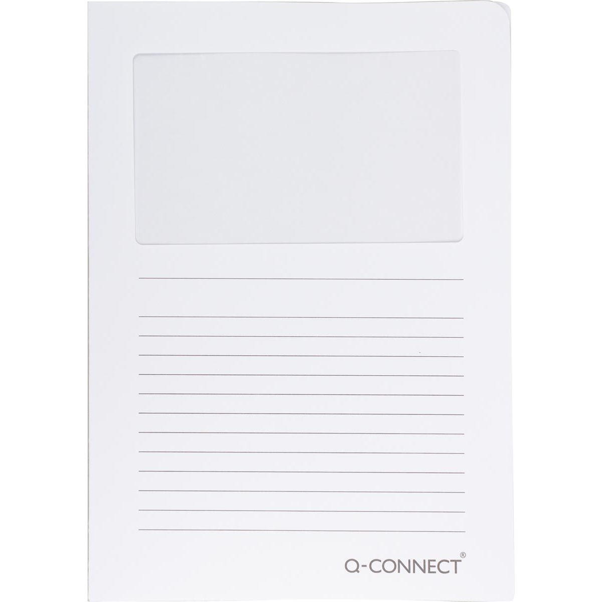 Q-CONNECT - L-Ordner mit Fenster, 120 g/m², A4, 100er Pack, weiß