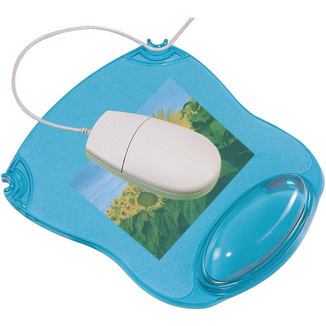 Q-CONNECT - tapis de souris, gel, avec repose-poignet, bleu