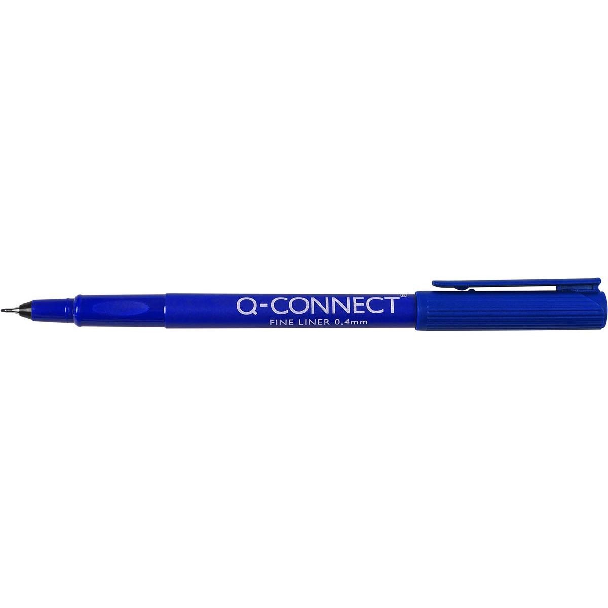Q-CONNECT - feutre fin, 0,4 mm, bleu