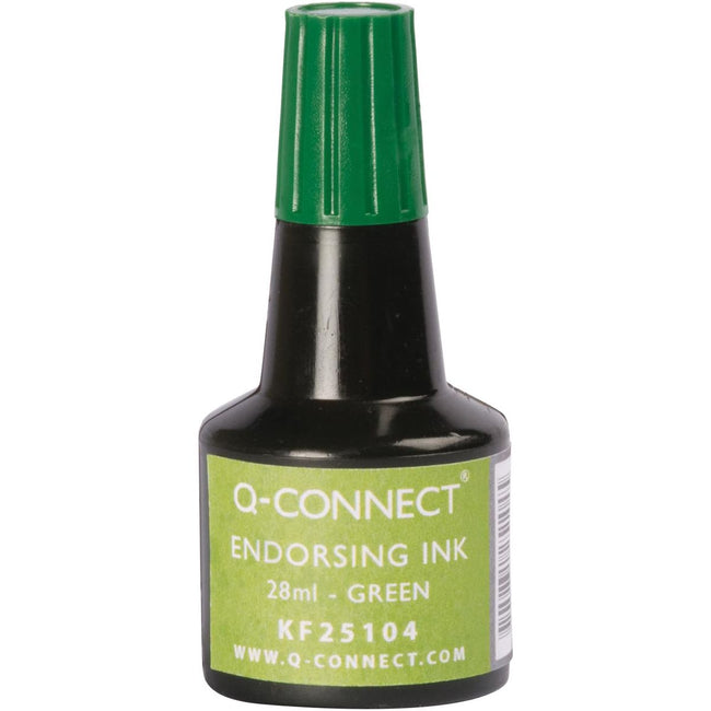 Q-Connect-Q-Connect-Stempeltinte, Flasche von 28 ml, grün