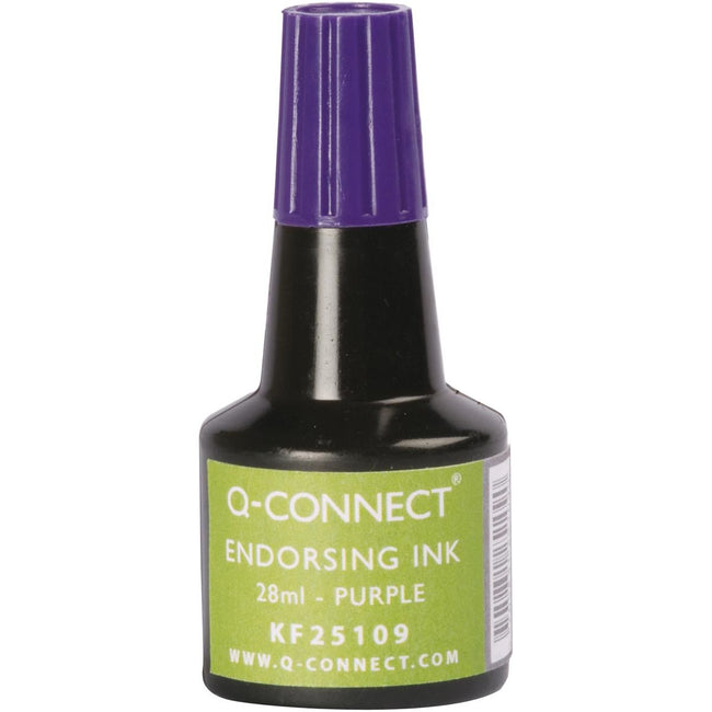 Q-connect-q-Connect-Briefmarkentinte, Flasche von 28 ml, Violett