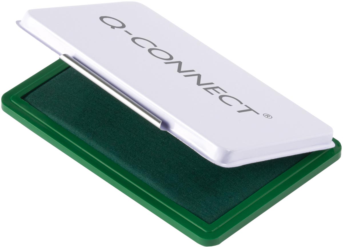 Q-CONNECT - tampon encreur, ft 110 x 70 mm, vert