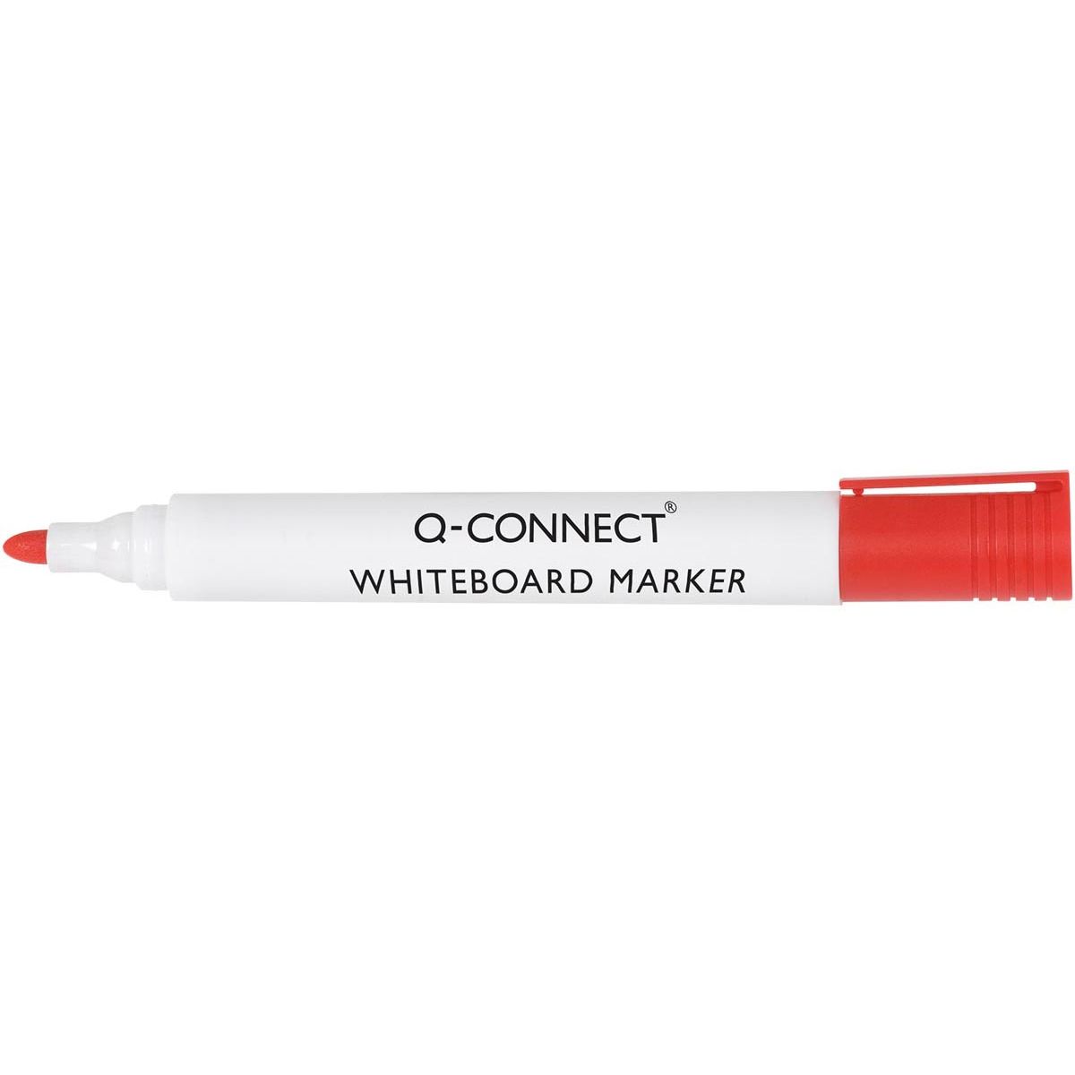 Q-CONNECT -   whiteboardmarker, 2-3 mm, ronde punt, rood