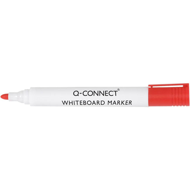Q-CONNECT - marqueur pour tableau blanc, 2-3 mm, pointe ronde, rouge