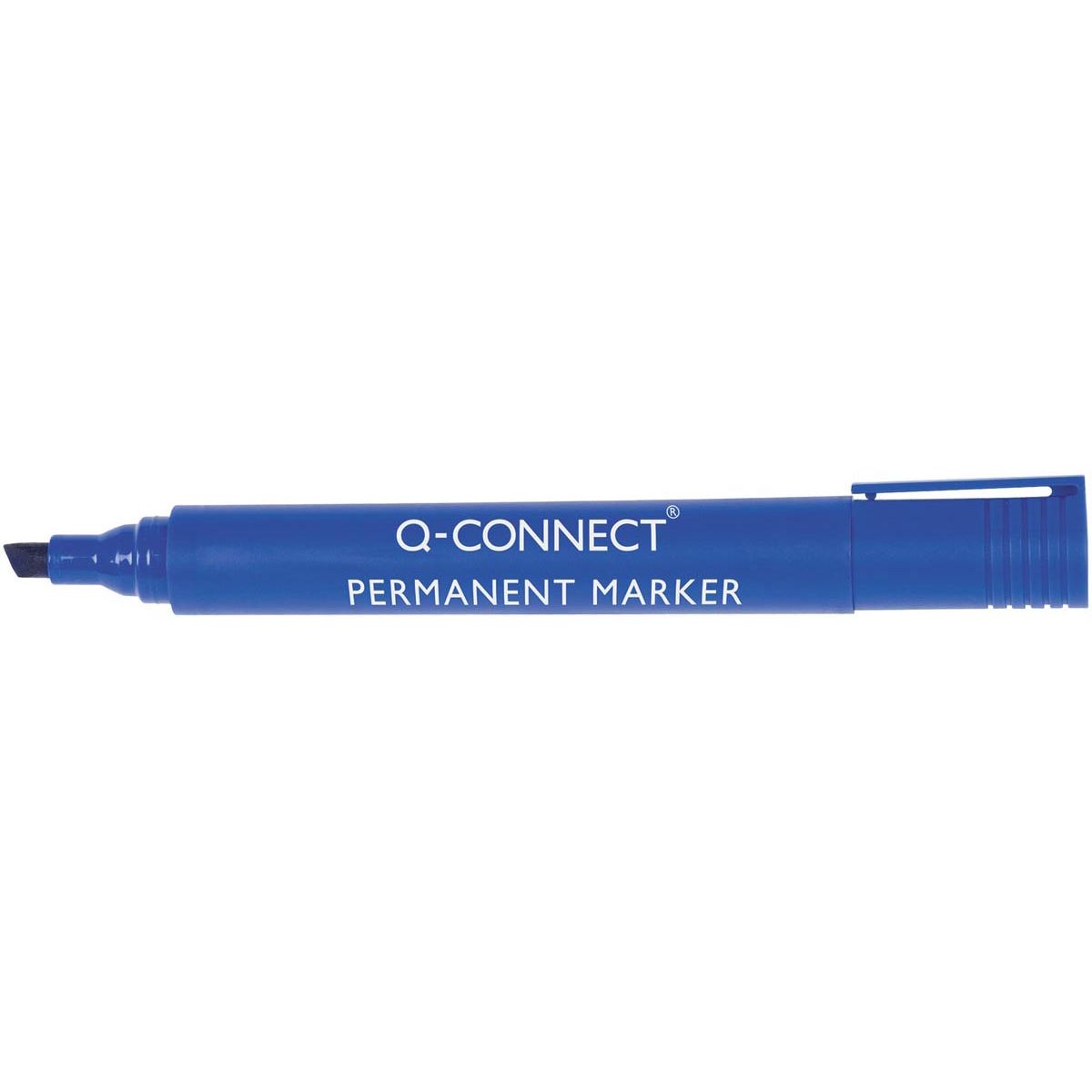Q-CONNECT – Q-CONNECT Permanentmarker, 2–5 mm, abgeschrägte Spitze, blau