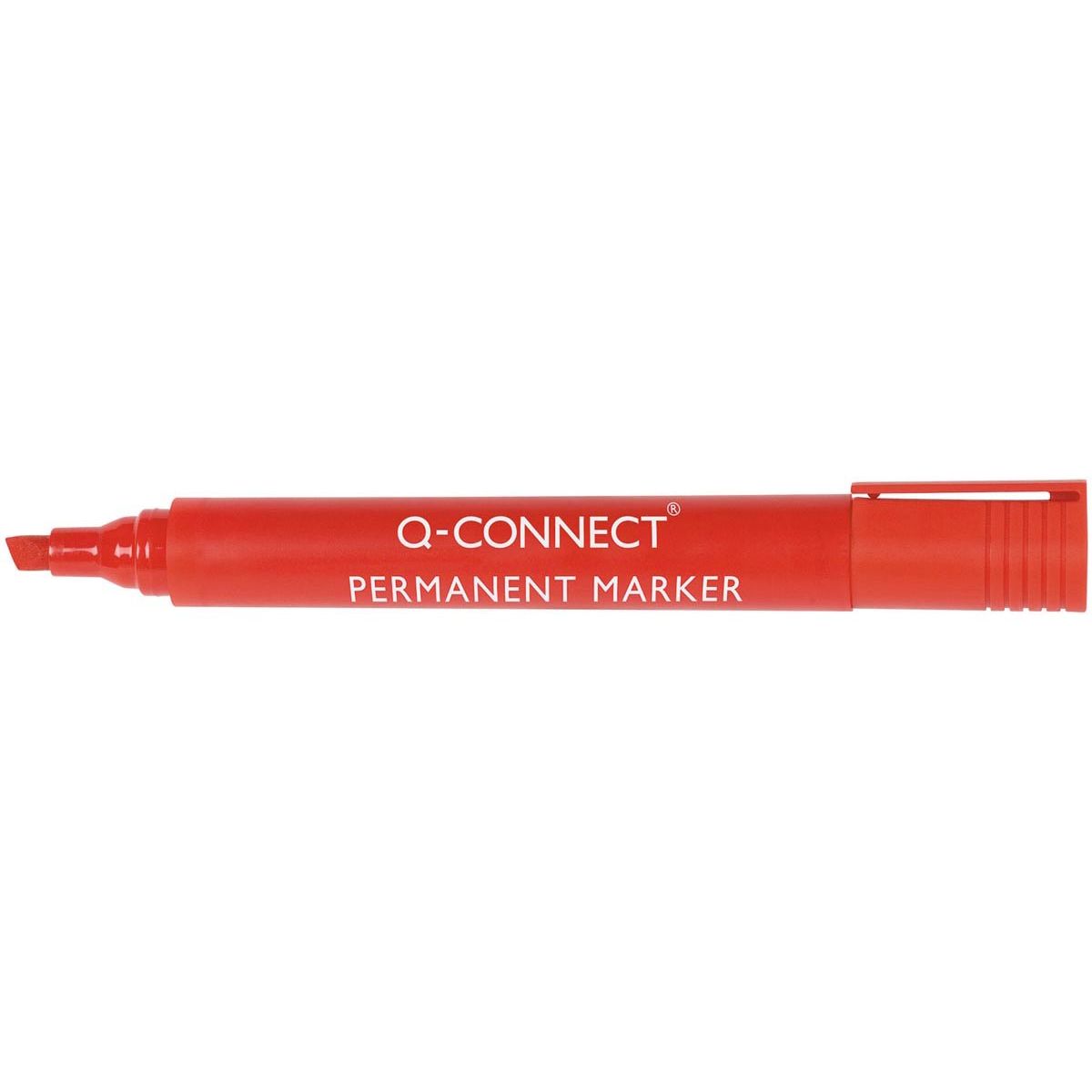 Q-CONNECT – Permanentmarker, 2–5 mm, abgeschrägte Spitze, rot