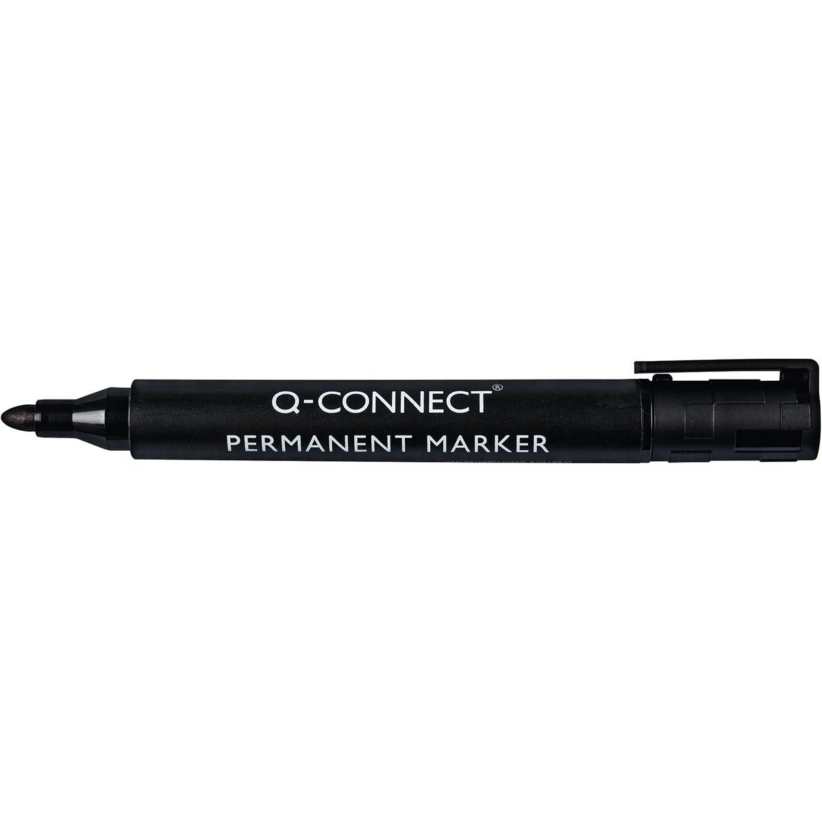 Q-CONNECT - Permanentmarker, 2-3 mm, runde Spitze, schwarz