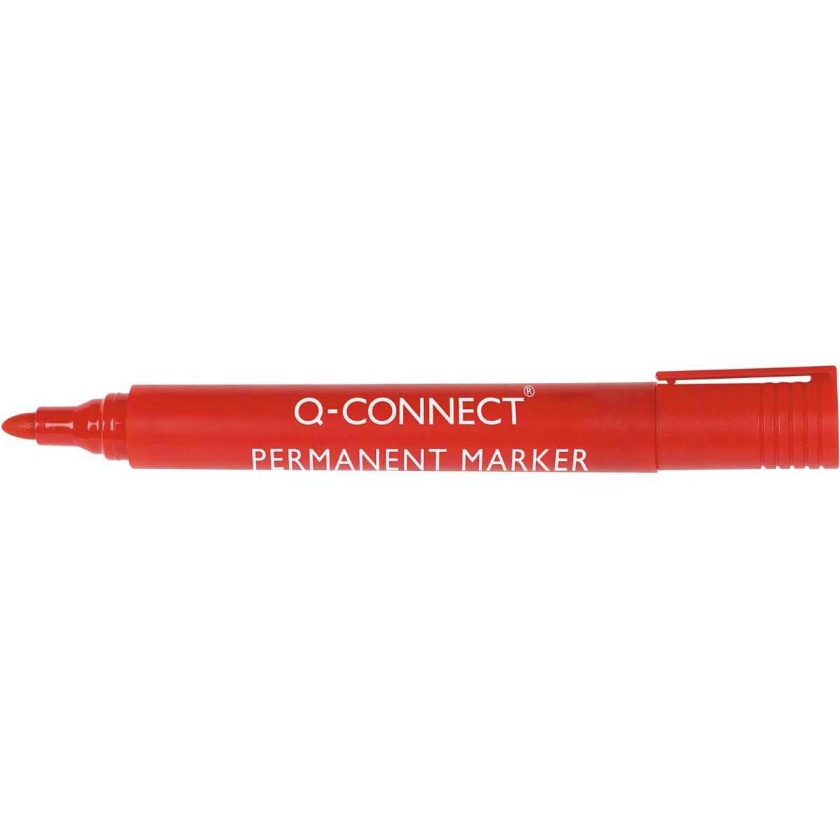 Q-CONNECT - Permanentmarker, 2-3 mm, runde Spitze, rot