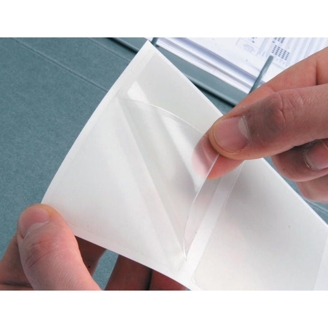 Q-CONNECT - pochette d'angle, autocollante, ft 10 x 10 cm, paquet de 10 pièces