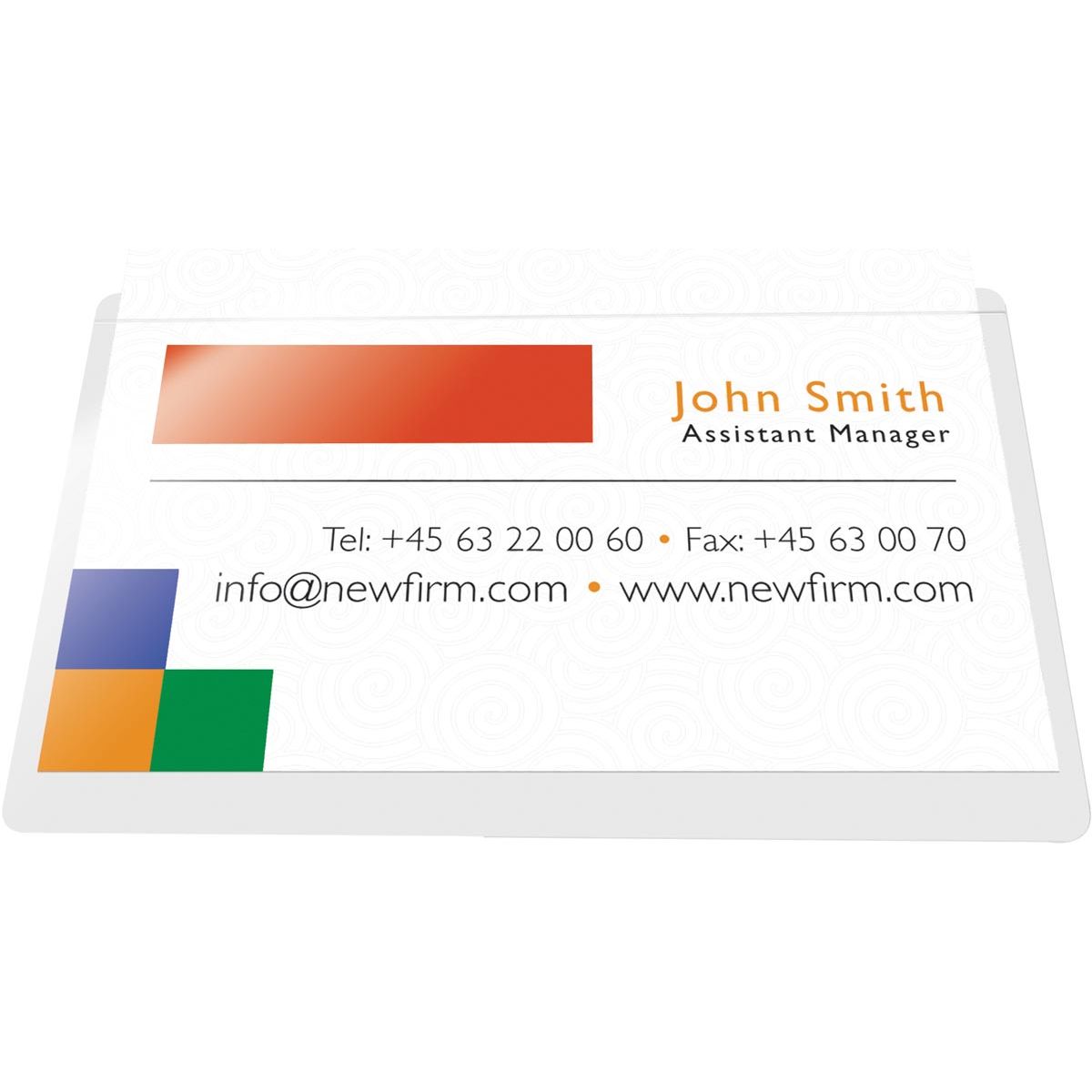 Q-CONNECT -   badge pocket, zelfklevend, ft 60 x 95 mm, open lange zijde, pak van 10 stuks