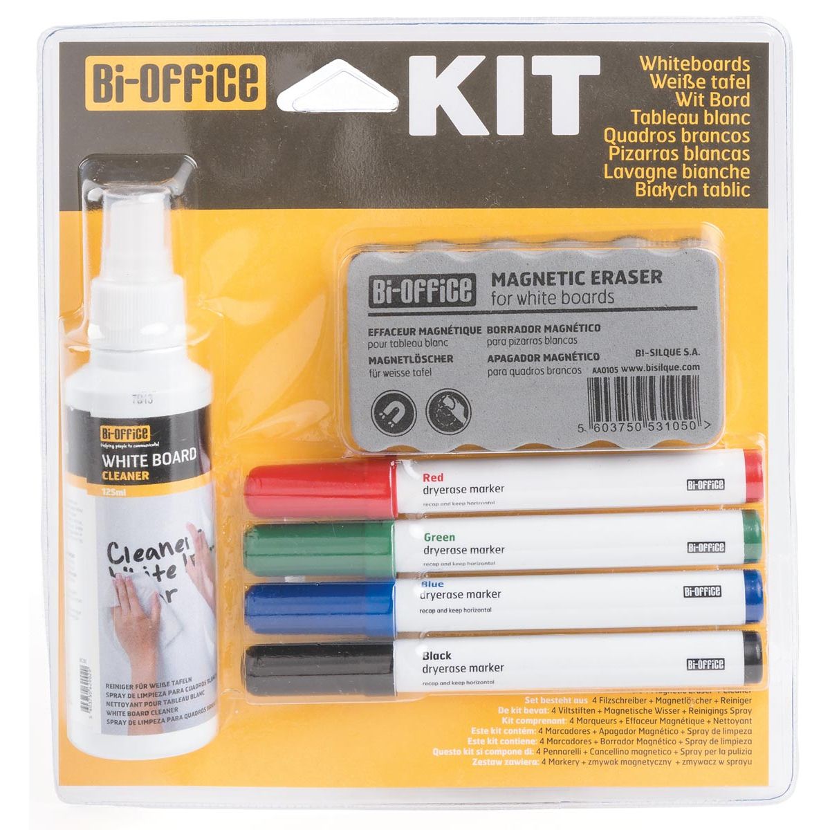 Bi-Office - Biterskit pour tableaux blancs non magnétiques