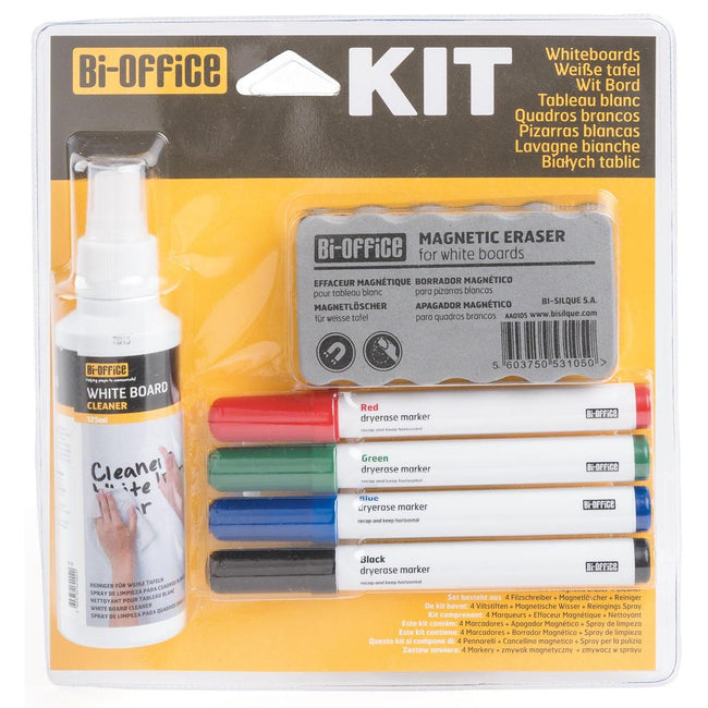 Bi-Office - Biterskit pour tableaux blancs non magnétiques