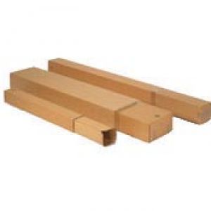 Kartonnen verzendkoker vierkant 150x150x1000mm bruin per stuk