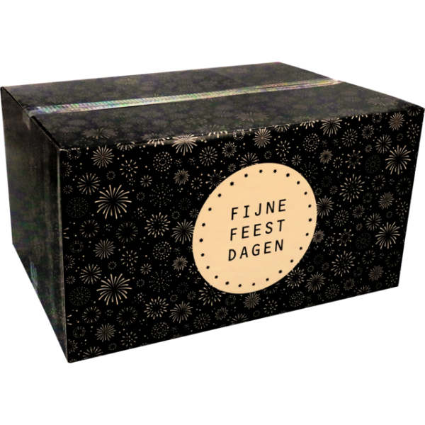 Kerstpakketdoos (C) 390x290x232mm dessin Vuurwerk per stuk | 10 stuks