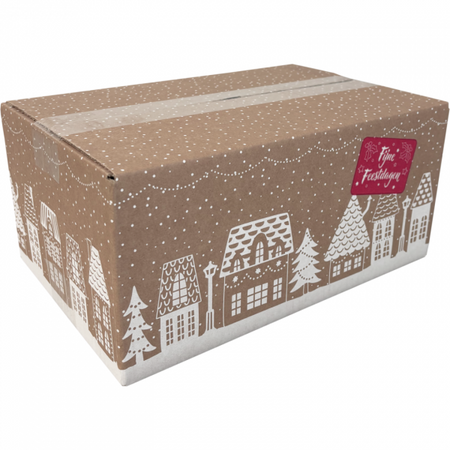 Boîte de paquet de Noël (D) 450x350x230mm design MAISONS 2025 par pièce