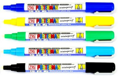 Posterman - Marqueur craie PMA-20 pointe étroite 1mm Argent