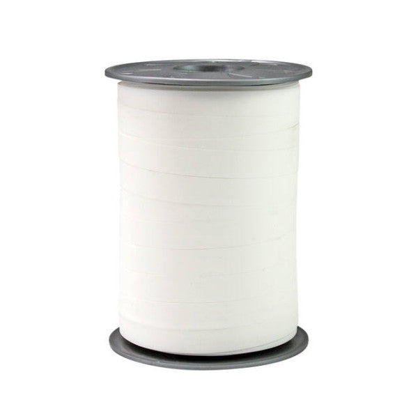 Kräuselband 10 mm x 200 Meter Opakfarbe Weißmilch 600