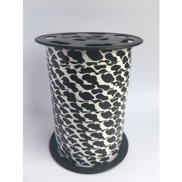 Ruban à friser - imprimé animal 10mm x 225 mètres Vache