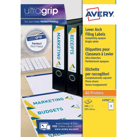 Avery Zweckform - Contre-étiquette Zweckform large 61x192mm autocollante blanc